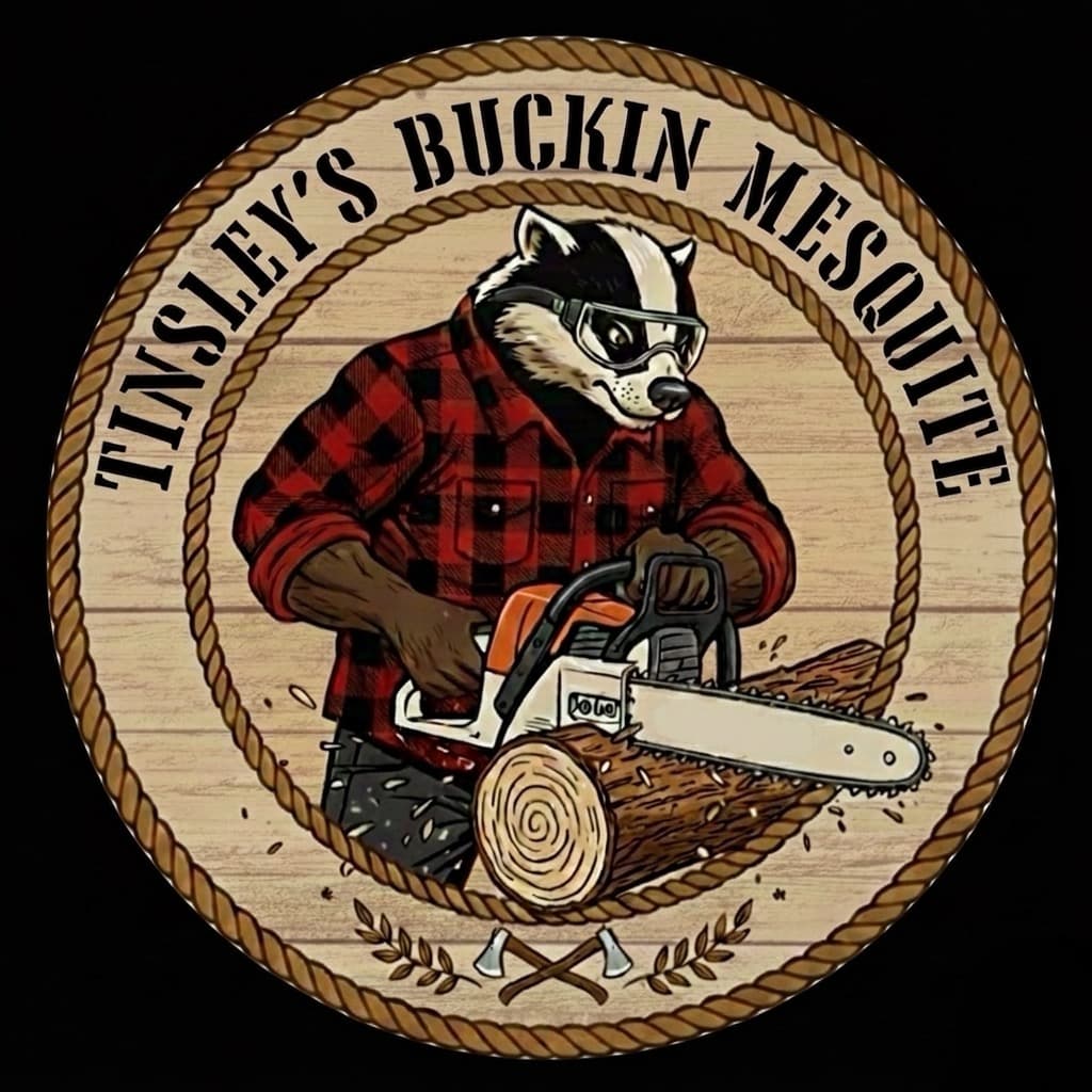 Tinsley's Buckin' Mesquite logo